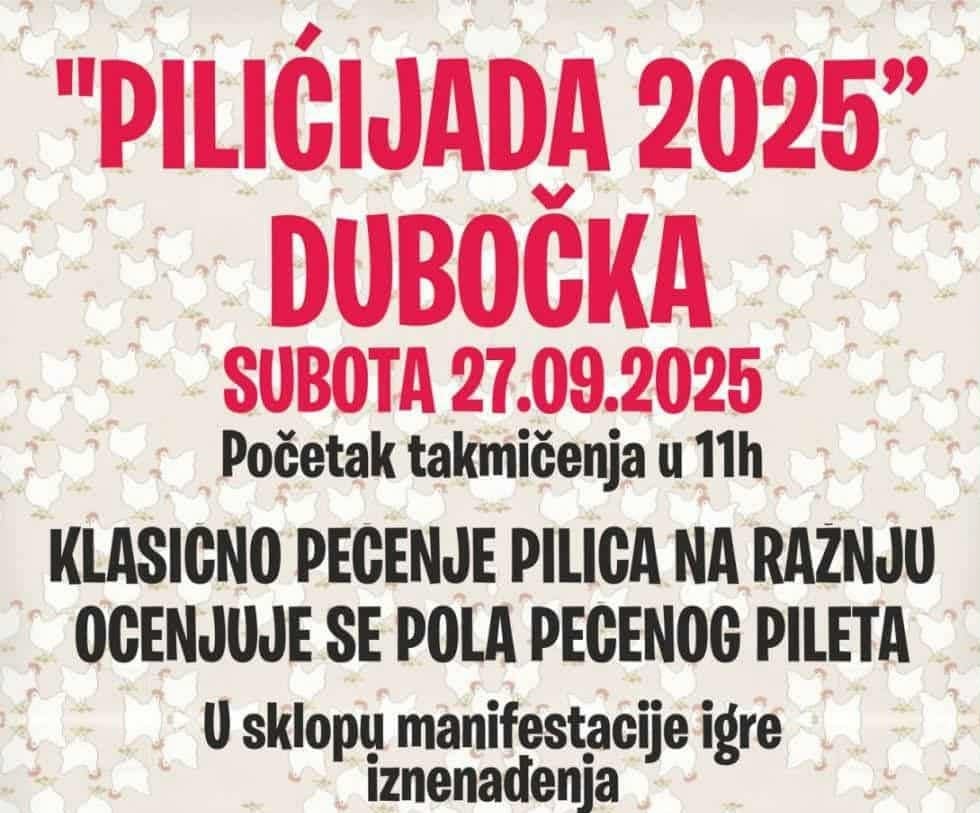 U Dubočkoj se danas održava „Pilićijada 2025“