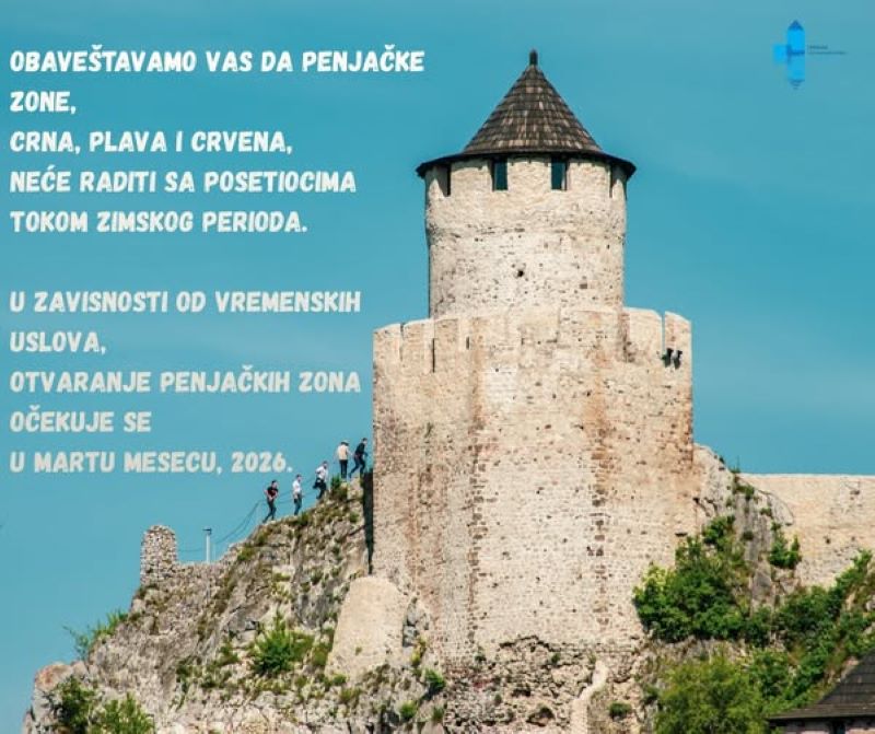 Golubačka tvrđava: Penjačke zone zatvorene tokom zimskog perioda