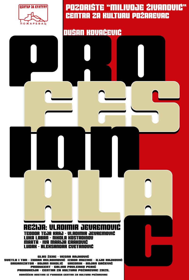 „Profesionalac“ Duška Kovačevića na sceni požarevačkog pozorišta