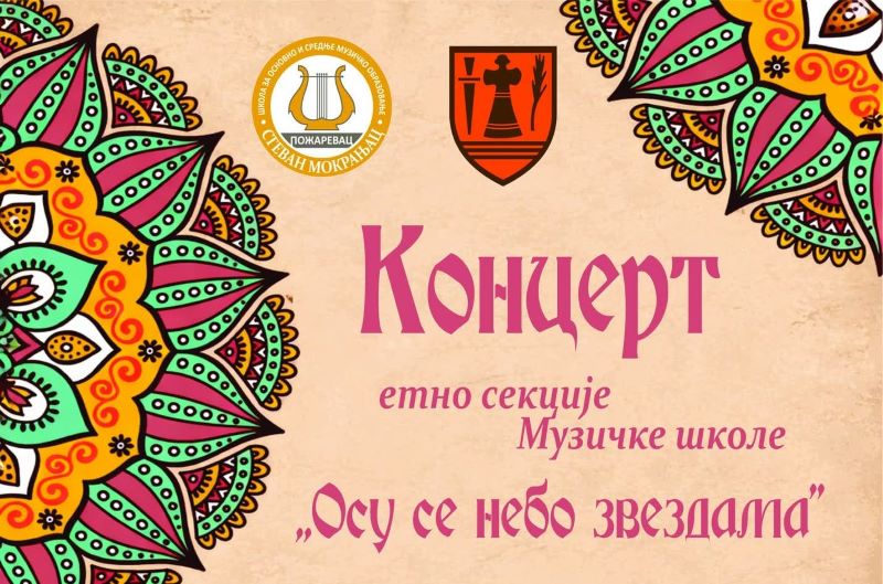 Koncert etno sekcije Muzičke škole POŽAREVAC