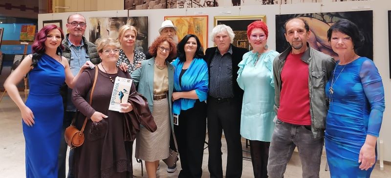 Umetnici ULIS-a tokom otvaranja izložbe u Požarevcu.