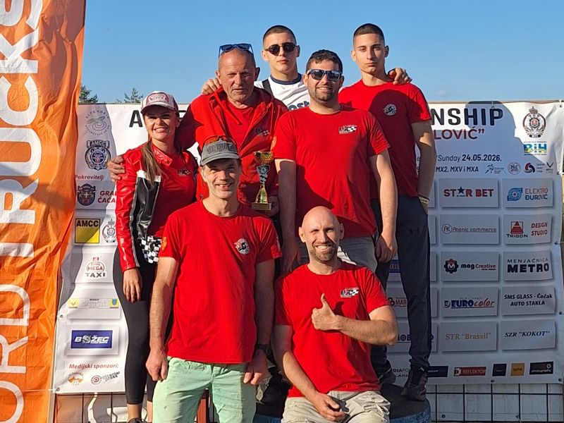 Članovi SMU „Vatreni“ vicešampioni ekipnog plasmana na međunarodnoj moto-kros trci kod Čačka