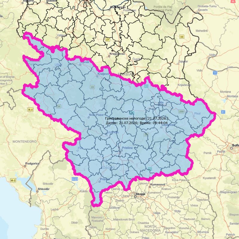 RHMZ izdao crveno upozorenje zbog ekstremnih vremenskih nepogoda u Srbiji