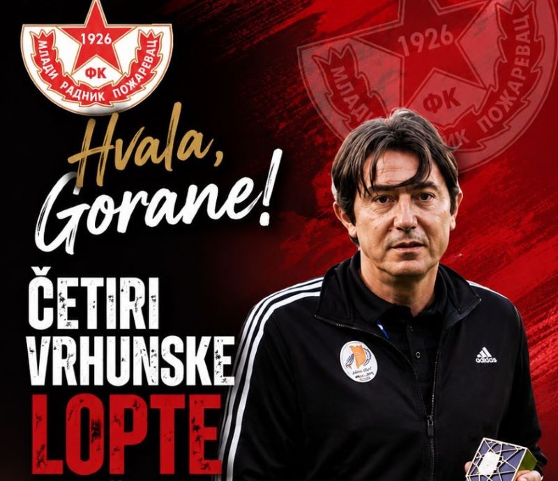 Goran Tufegdžić poklonio četiri vrhunske lopte FK Mladi Radnik 1926