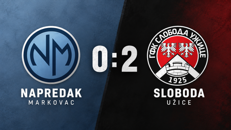 Sloboda iz Užica ostvarila pobedu na gostovanju Napretku iz Markovca rezultatom 2:0