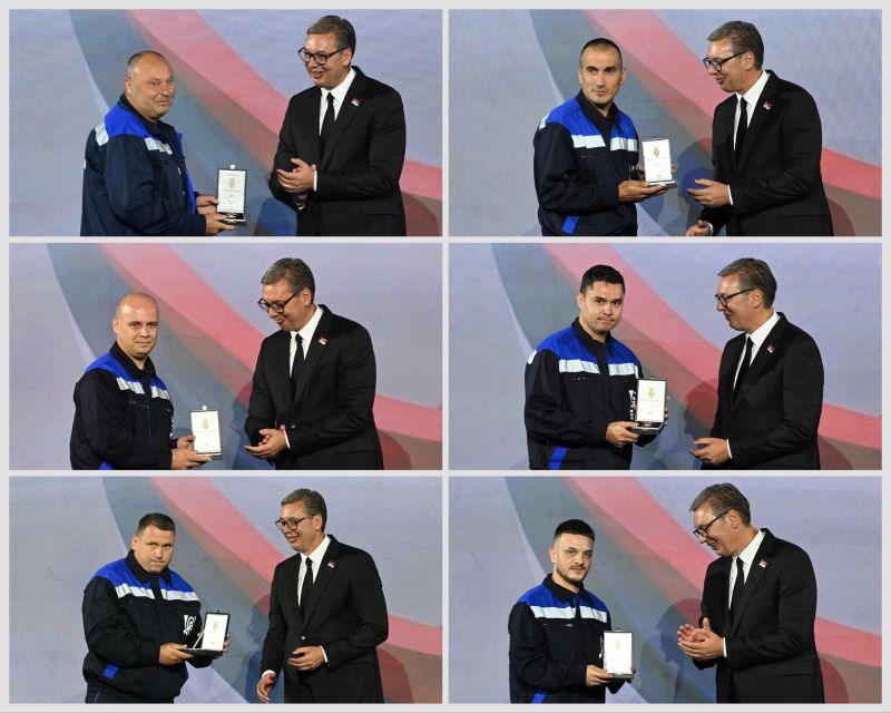 Odlikovanja povodom Dana srpskog jedinstva, slobode i nacionalne zastave: Orden za odbranu i bezbednost za zaposlene EPS