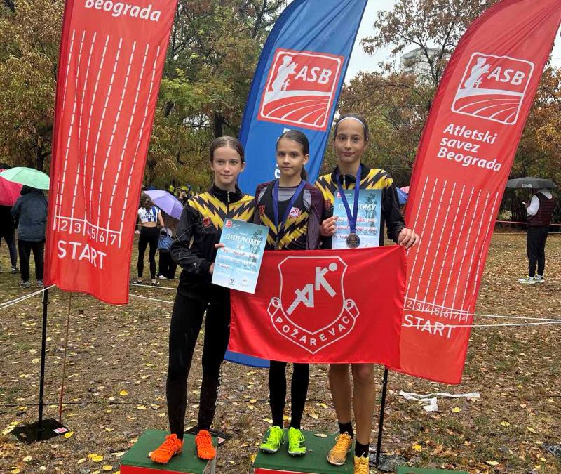 Pet medalja za ateltičare Požarevca na jesenjem prvenstvu Beograda u krosu