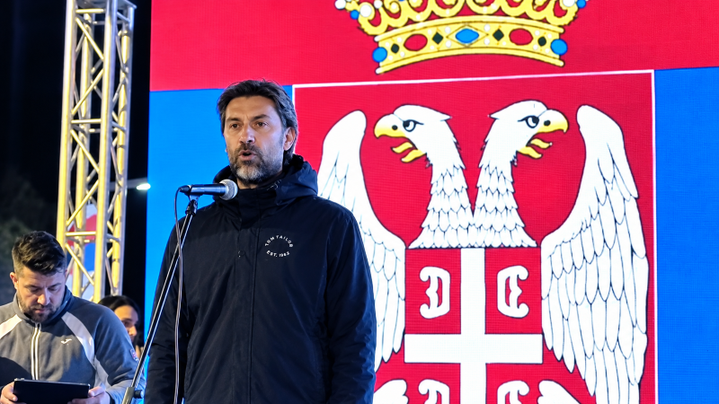 Predizborni skup liste „Aleksandar Vučić – Ujedinjena Srbija“ održan u Požarevcu 11 Miodrag Stepanović na skupu SNS